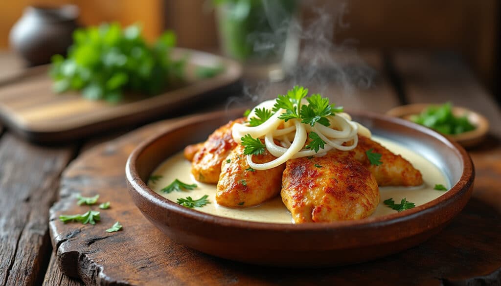 découvrez la recette traditionnelle du poulet mayo, un plat savoureux et apprécié de la cuisine congolaise, alliant tendreté du poulet et onctuosité de la mayonnaise. parfait pour vos repas en famille ou entre amis, ce met saura ravir vos papilles avec ses saveurs authentiques.