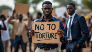 un citoyen du congo-brazzaville dénonce publiquement des actes de torture commis par la police et demande un procès équitable, soulignant l'urgence de respecter les droits de l'homme et la justice dans le pays.