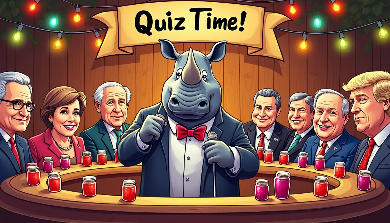 testez vos connaissances sur l'actualité avec ce quiz ludique mêlant pots de confiture, rhinocéros, guinguette et chefs d’état. amusez-vous tout en apprenant !