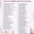 Un tableau avec 120 idées de contenu engageant pour les réseaux sociaux