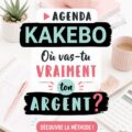Couverture d'un agenda Kakebo sur une table avec des fournitures de bureau, symbole de gestion financière.