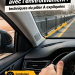 Femme ajustant sa voiture pour un stationnement efficace, mettant en pratique techniques du pilier A