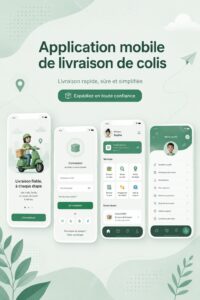 Capture d'écran d'une application de suivi de colis sur smartphone.