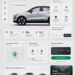 Tableau de bord d'une assistante AI pour la location de voiture, simplifiant les recherches et les réservations.