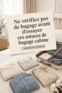 Femme organisant son bagage à main pour un voyage