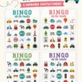 Un bingo voiture imprimable, idéal pour divertir les enfants pendant les trajets en voiture.