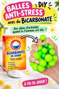 Boules anti-stress faites maison avec du bicarbonate de soude