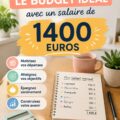 Femme examinant son budget mensuel avec un ordinateur portable et un carnet