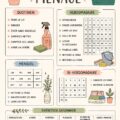 Image d'un Bullet Journal ouvert avec des tâches de nettoyage organisées.