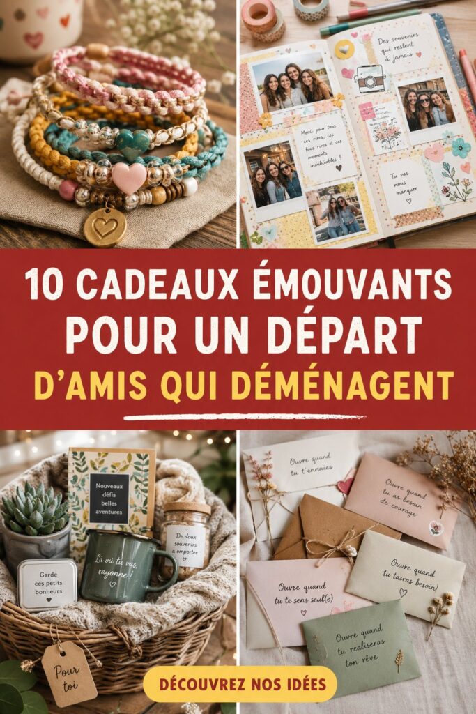 Un joli cadeau empli d'émotion pour un départ d'ami.