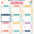 Calendrier scolaire 2025-2026 à imprimer avec toutes les dates importantes.