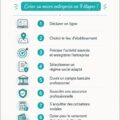 Femme entrepreneuse souriante travaillant sur son ordinateur pour créer sa micro-entreprise