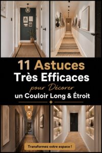 Couloir décoré avec des couleurs claires et des éléments décoratifs modernes