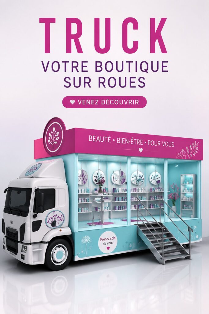Un camion au design créatif et innovant, parfait pour des événements.