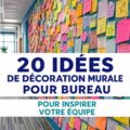 Un bureau moderne avec des murs décorés de manière inspirante et chaleureuse.