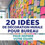 Un bureau moderne avec des murs décorés de manière inspirante et chaleureuse.