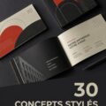 Design moderne d'un profil d'entreprise sur un site web.