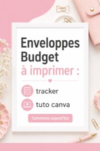 Un ensemble d'enveloppes imprimées pour la gestion de budget sur une table, avec un design coloré et pratique.