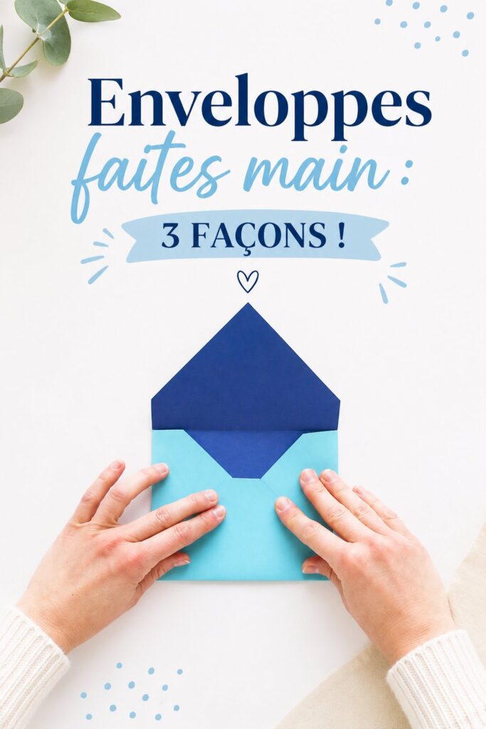 Enveloppes faites main avec designs colorés et variés, idéales pour personnaliser vos courriers.