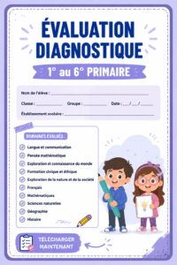 Un enfant utilisant un ordinateur pour réaliser une évaluation scolaire