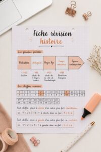 Fiche de révision d'histoire pour le Brevet avec des repères essentiels.
