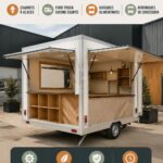 Un vibrant food truck proposant des glaces et des desserts sur une foire