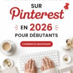 Une femme souriante qui utilise Pinterest sur son ordinateur portable pour gagner de l'argent