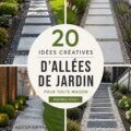 Une allée en pavés décoratifs entourée de fleurs colorées dans un jardin