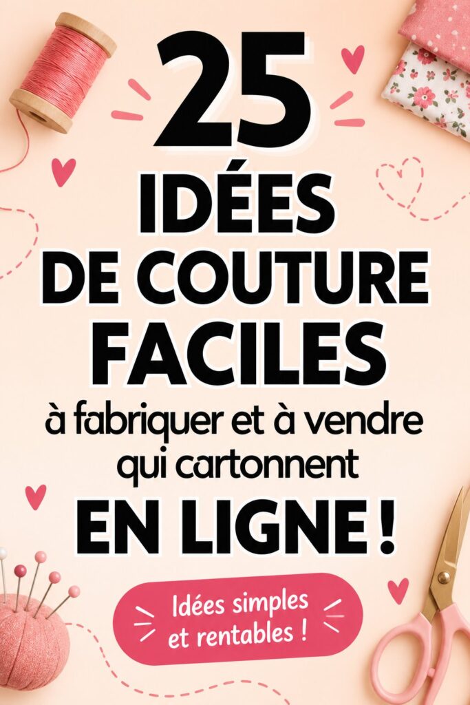 Femme réalisant des créations de couture simples pour vendre en ligne.