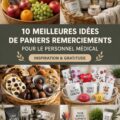 Un élégant panier-cadeau rempli de douceurs à offrir au personnel médical.