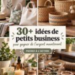 Illustration d'une femme entrepreneur travaillant sur son petit commerce à domicile