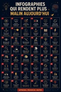 Infographie colorée illustrant diverses statistiques éducatives