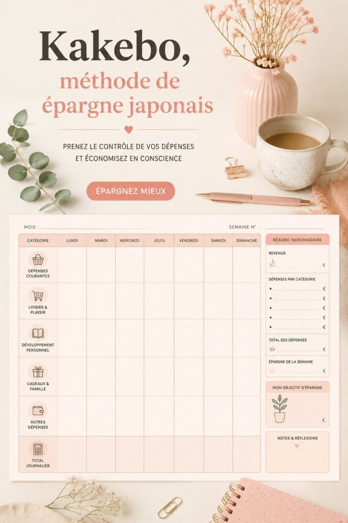 Un kakebo ouvert avec des notes sur la gestion des finances personnelles
