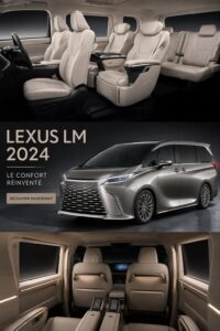 Lexus LM 2024, véhicule luxueux avec un design élégant dans un environnement urbain.