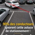 Femme souriante se préparant à se garer avec confiance dans un parking