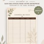 Un modèle Canva élégant pour la gestion des stocks sur un ordinateur portatif