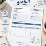 Capture d'écran d'un modèle de devis Excel gratuit pour entrepreneuses.