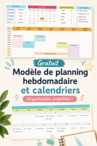 Modèle d'emploi du temps hebdomadaire sur Google Sheets