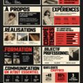 Un modèle de CV numérique moderne affiché sur un écran d'ordinateur.