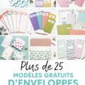 Modèles d'enveloppes budgétaires imprimables colorées sur une table