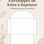 Ensemble de modèles d'enveloppes imprimables, colorés et créatifs sur une table.