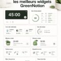 Exemple de modèles gratuits Notion avec des widgets variés pour une meilleure organisation quotidienne.