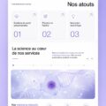 Interface utilisateur de MyDNA, une solution santé alimentée par l'IA.