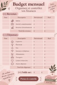 Femme utilisant une application de budget sur sa tablette pour organiser ses finances