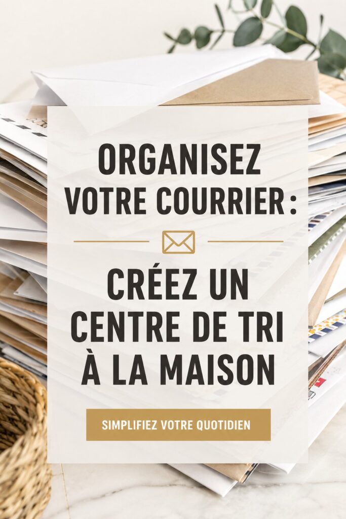 Centre de courrier organisé dans une maison avec documents bien rangés.