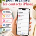 Image montrant un écran d'iPhone avec une liste de contacts bien organisée.