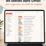 Capture d'écran montrant des étiquettes Gmail sur une boîte de réception organisée.