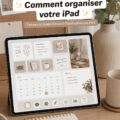 Fonds d'écran coloré sur un iPad organisé