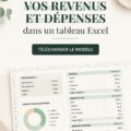 Capture d'écran d'un tableau de budget Excel bien organisé avec des colonnes pour les revenus et les dépenses.
