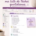 Femme utilisant OneNote pour organiser ses tâches quotidiennes sur un ordinateur